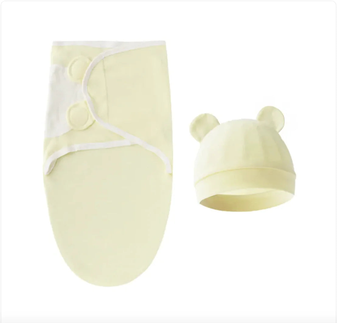 Newborn Velcro Swaddle - Solid Colour